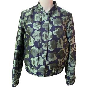 Banana Republic Military-Inspired Green and Navy Bomber Jacket